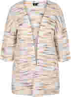 Meleret strik cardigan med cropped ærmer, Multi Color, Packshot