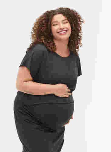 Meleret graviditets sæt, Black Melange, Model image number 2