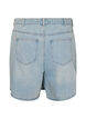 Denimskorts med sl&aring;-om-effekt og h&oslash;j talje, Bl&aring;, Packshot image number 1