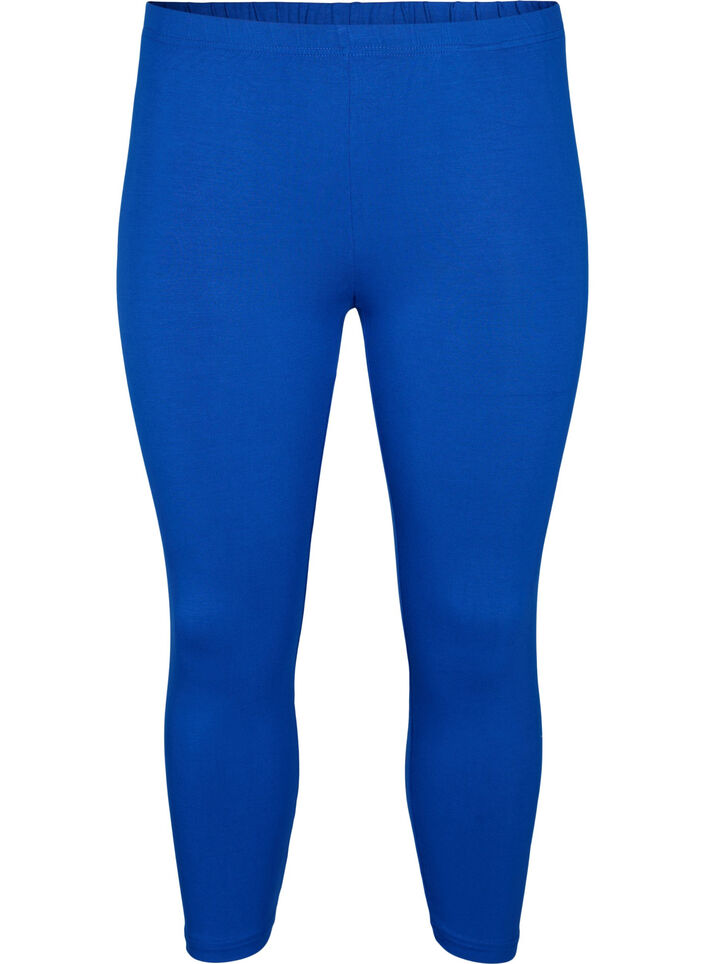 Basis 3/4 leggings i viskose, Bl&aring;, Packshot image number 0