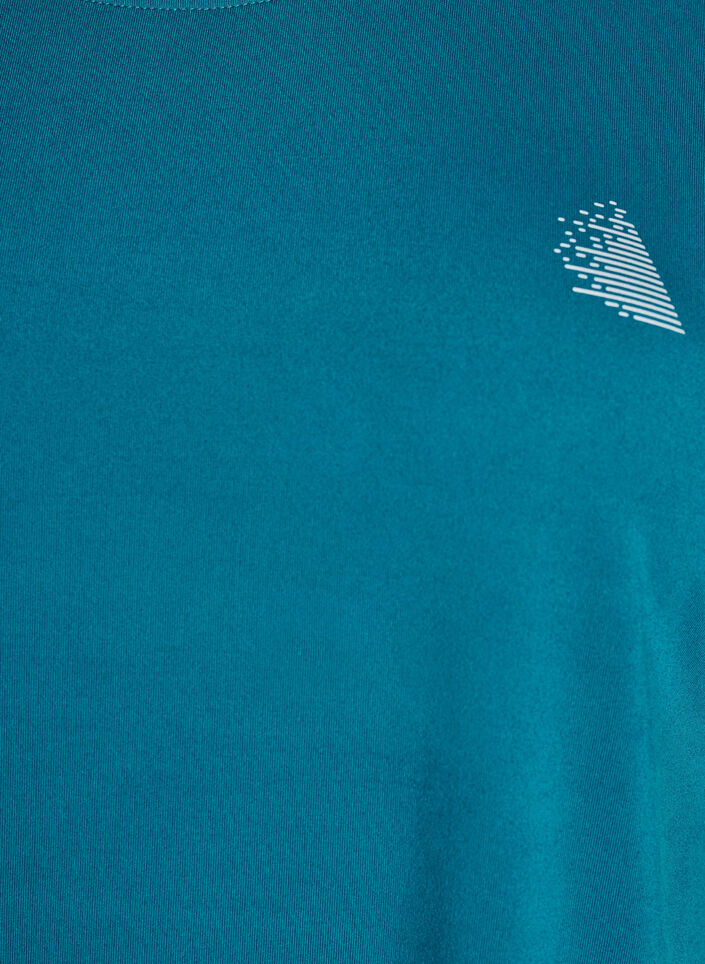 Ensfarvet tr&aelig;nings t-shirt, Gr&oslash;n, Packshot image number 2