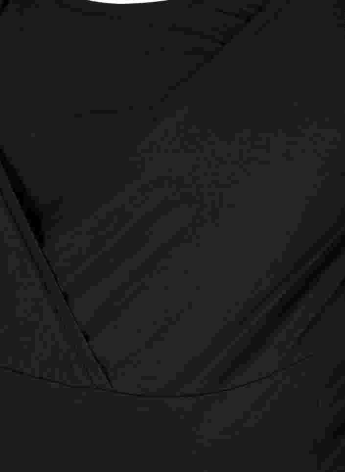 Kortærmet graviditets t-shirt i bomuld, Black, Packshot image number 2