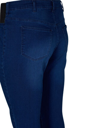 Super slim Amy jeans med elastik i taljen, Dark blue, Packshot image number 3