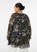 Tunika med blomsterprint og A-form, Sort, Model image number 2
