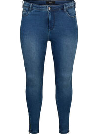 Cropped Amy jeans med lynlås