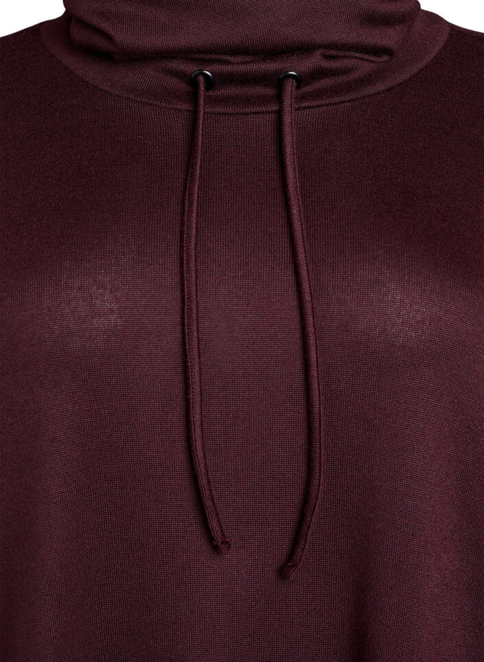 Jerseykjole med høj hals og lommer , Rød, Packshot image number 2