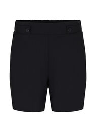 Shorts med lommer og l&oslash;s pasform, Sort