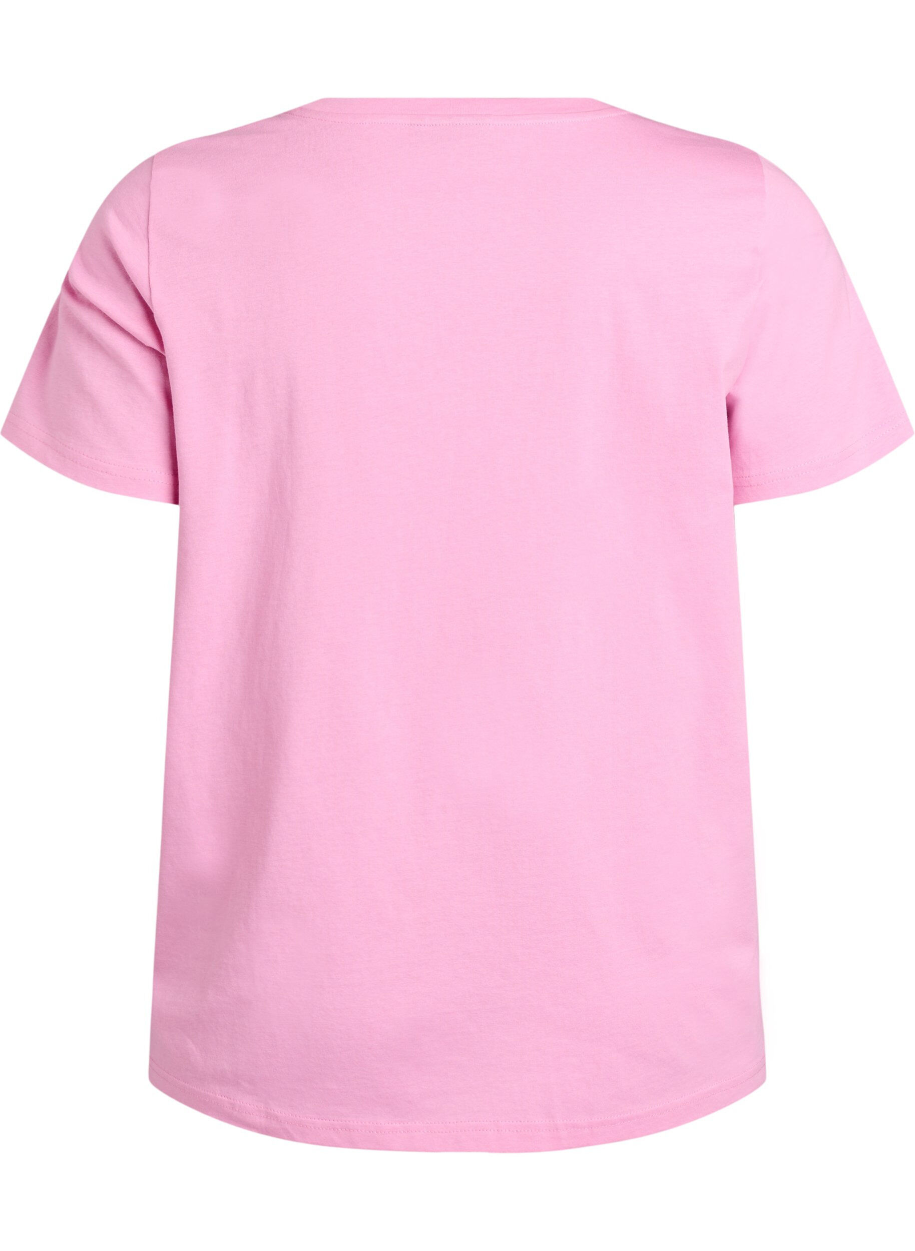 Zizzi T-shirt med jordb&aelig;rbroderi, Begonia P. W. Berry, Packshot image number 1