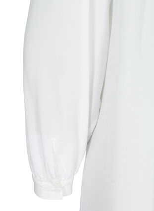 Lang skjorte med lette pufærmer, Bright White, Packshot image number 3