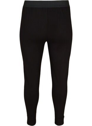 Cropped leggings med slids, Black, Packshot image number 1