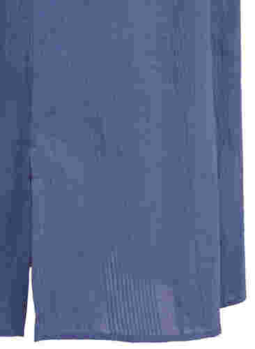 Bomulds skjortekjole med 3/4 ærmer, Nightshadow Blue, Packshot image number 3