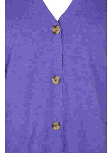 Strikket cardigan med knaplukning, Purple Opulence Mel., Packshot image number 2