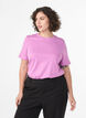 Basis t-shirt i bomuld med rund hals, Lilla, Model image number 0