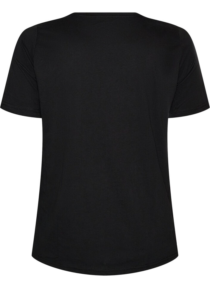 T-shirt med motiv, Sort, Packshot image number 1