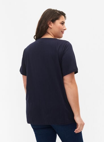 FLASH - 2-pak t-shirts med rund hals, Navy Blazer/Black, Model image number 1