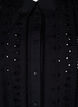 Skjortekjole i bomuld med broderi anglaise, Black, Packshot image number 2