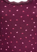 Top med print og blondekant, M&oslash;rk Bordeaux, Packshot image number 2