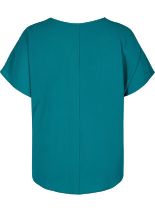 Bluse med korte ærmer og rund halsudskæring, Pacific, Packshot image number 1
