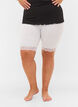 Cykelshorts med blondekant, Hvid, Model image number 2
