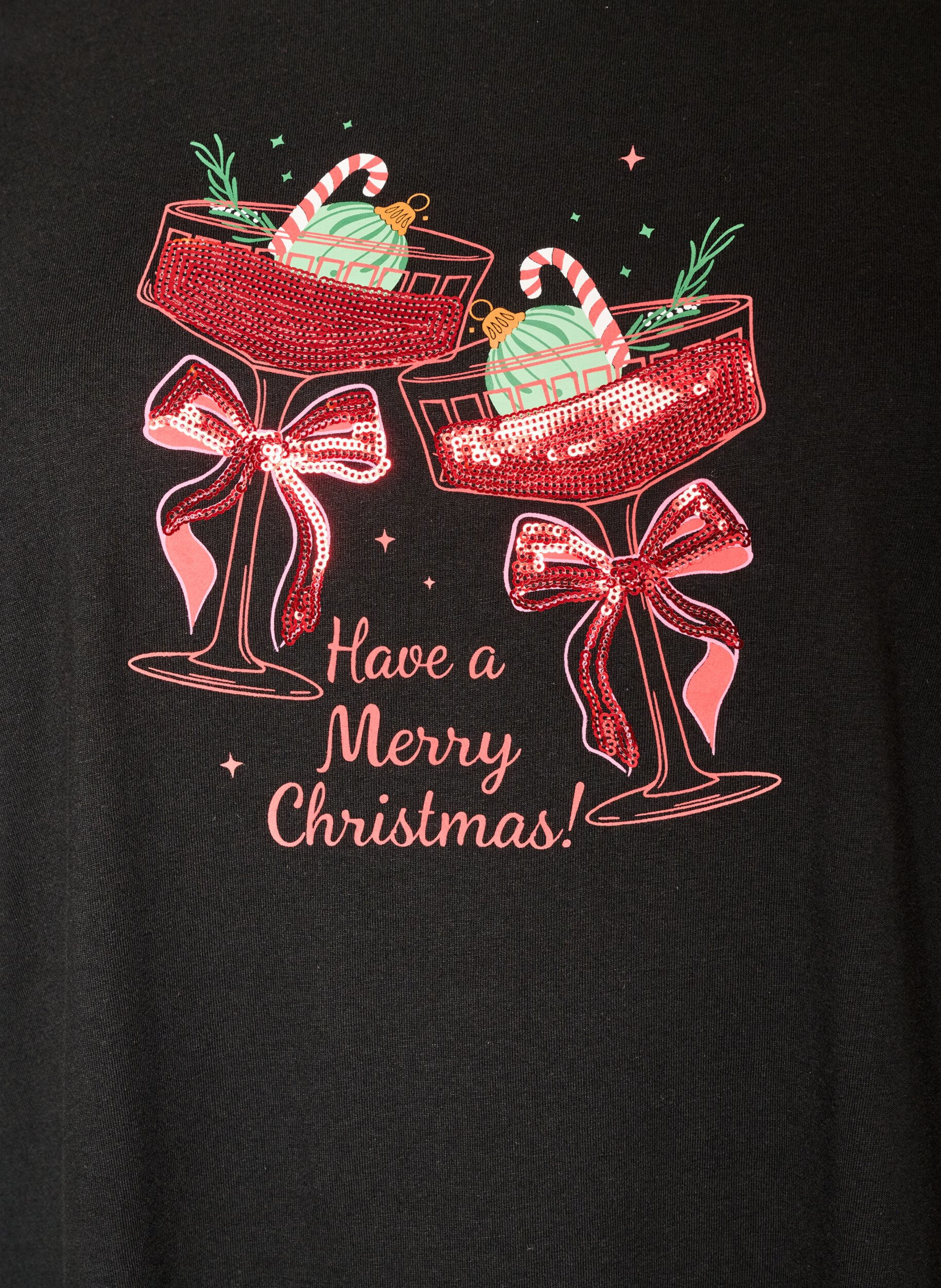 ZizziJule t-shirt i &oslash;kologisk bomuld, Sort, Packshot image number 2