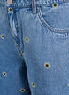 Denim shorts med broderede blomster, Bl&aring;, Packshot image number 2