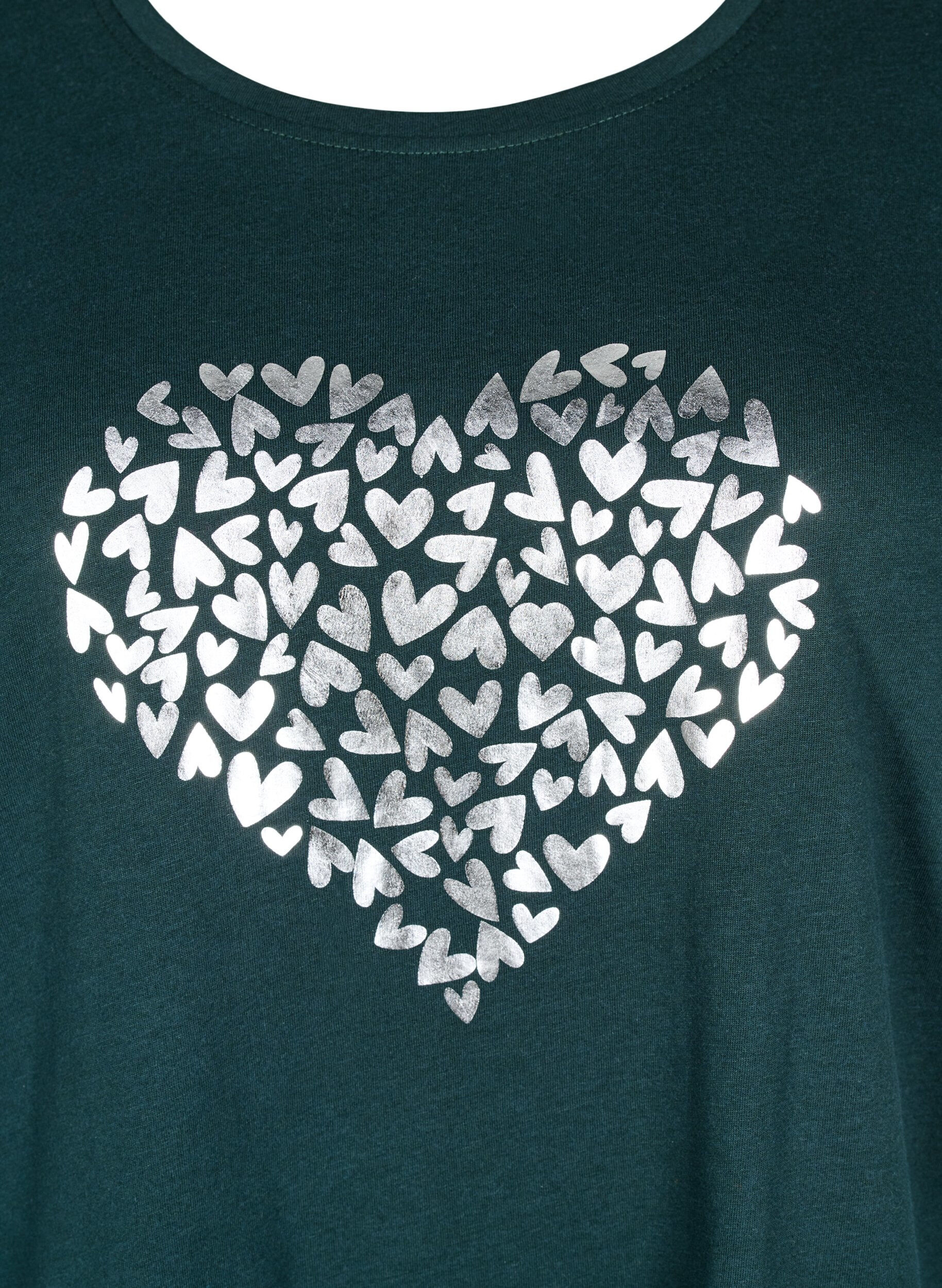 Zizzi FLASH - T-shirt med motiv, Gr&oslash;n, Packshot image number 2