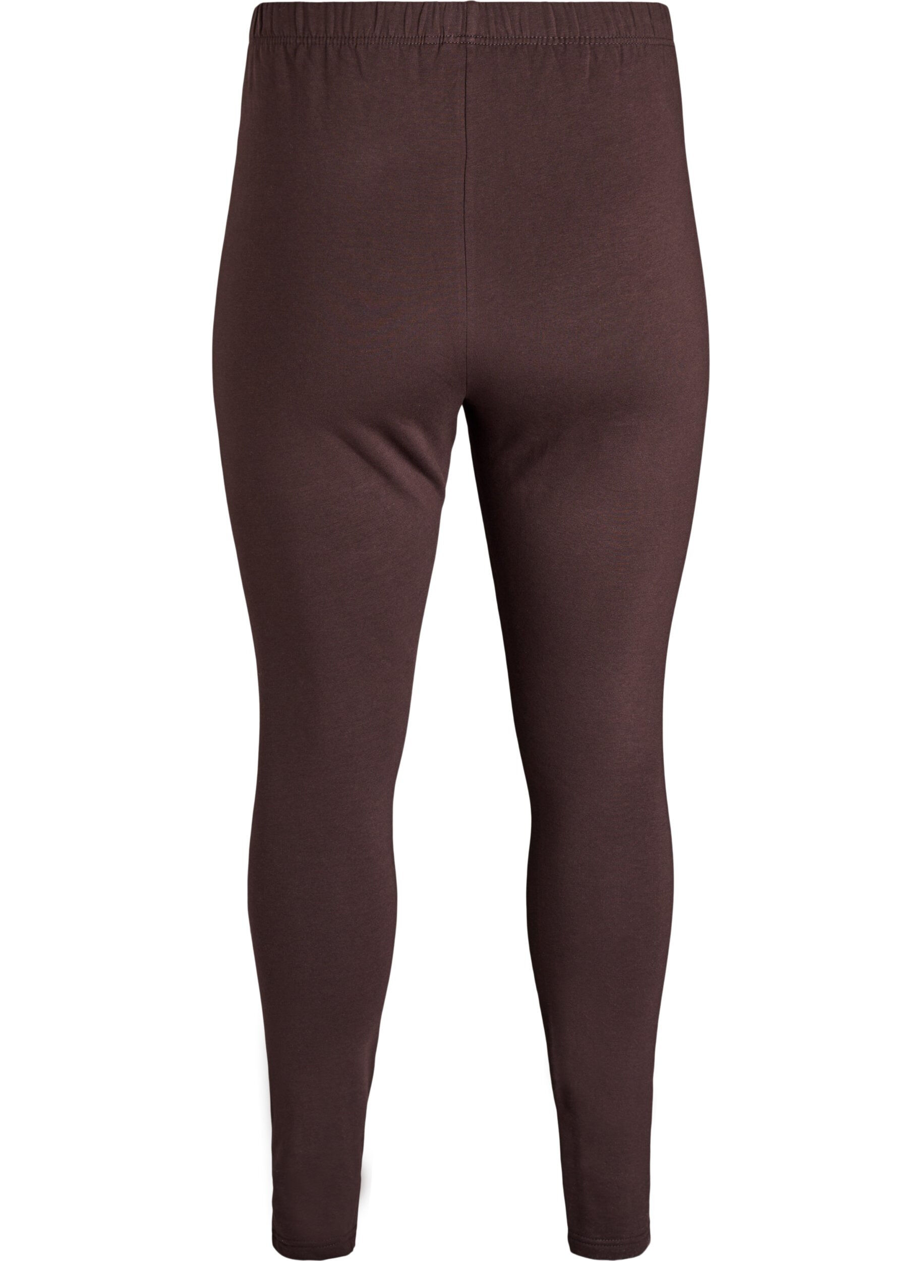 Zizzi Leggings i bomuld med foer, Brun, Packshot image number 1