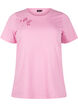 T-shirt i økologisk bomuld med sløjfedetalje, Rosebloom, Packshot image number 0