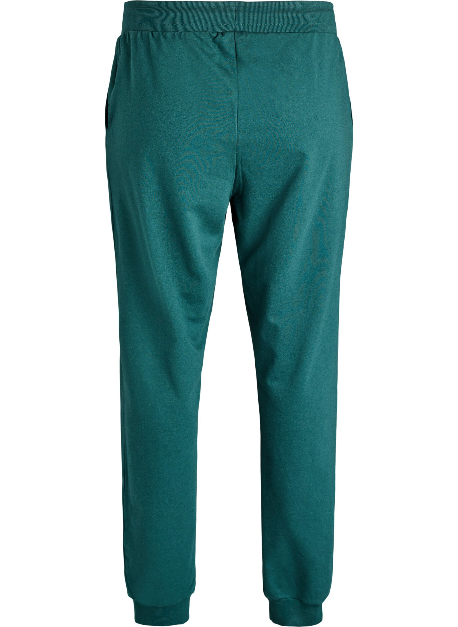 Zizzi Sweatpants i bomuld med h&oslash;j talje, Gr&oslash;n, Packshot image number 1