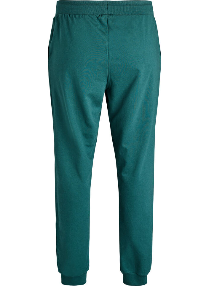 Sweatpants i bomuld med høj talje, Grøn, Packshot image number 1