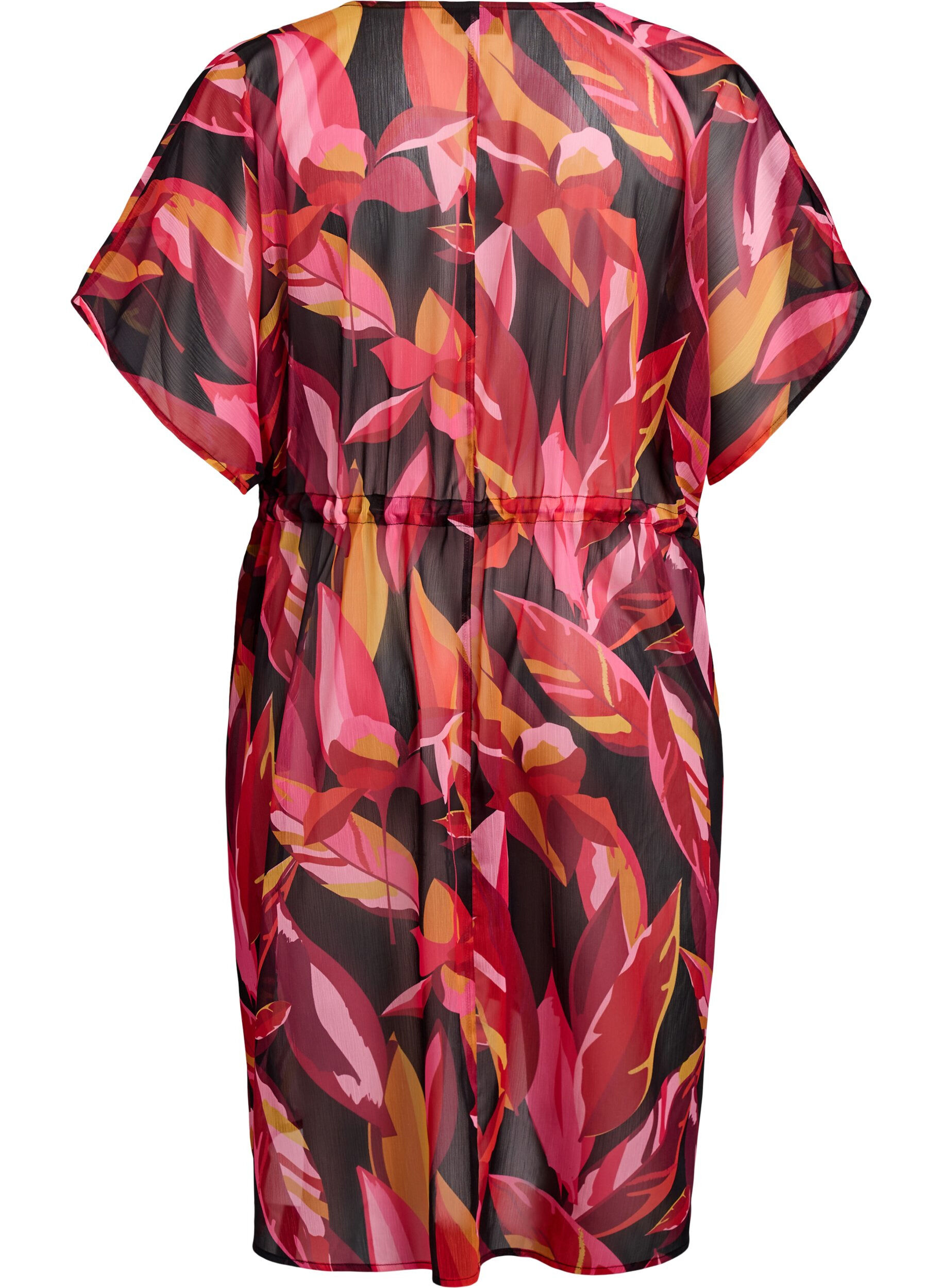 Zizzi Strand kimono med print, R&oslash;d, Packshot image number 1