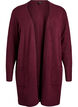 Meleret strik cardigan med lommer, R&oslash;d, Packshot image number 0