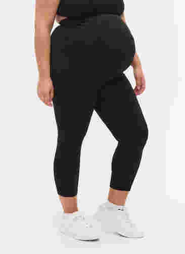 Graviditets leggings med 3/4 længde, Black, Model image number 2