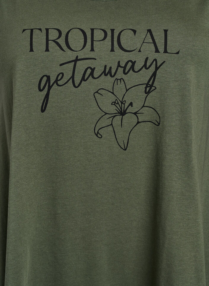 Ærmeløs kjole med A-facon, Grøn, Packshot image number 2