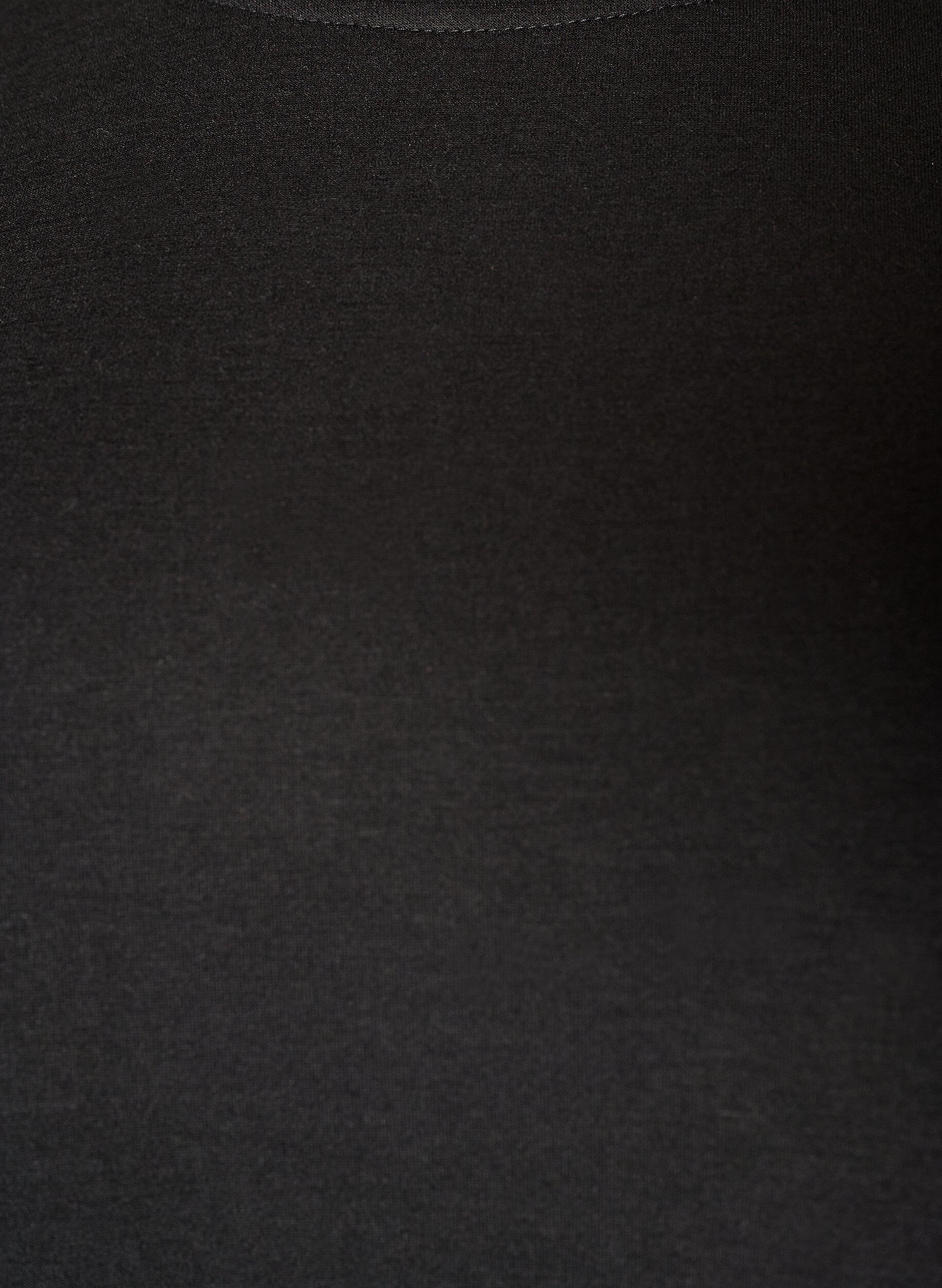ZizziPeplumbluse med albuelange &aelig;rmer, Sort, Packshot image number 2