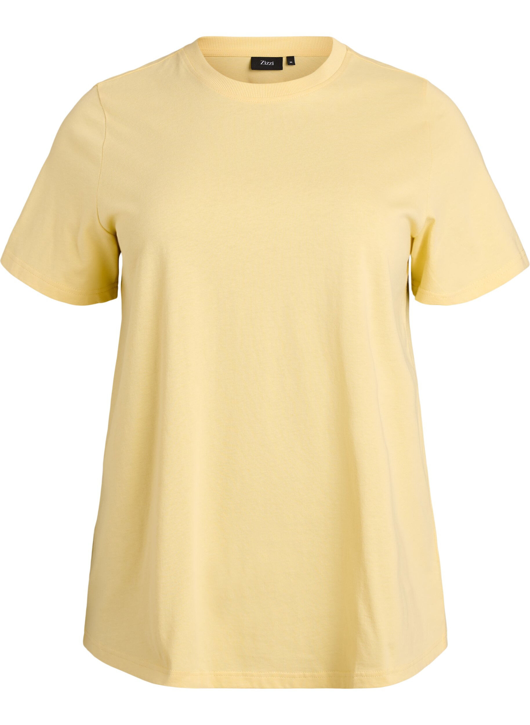 Basis t-shirt i bomuld med rund hals