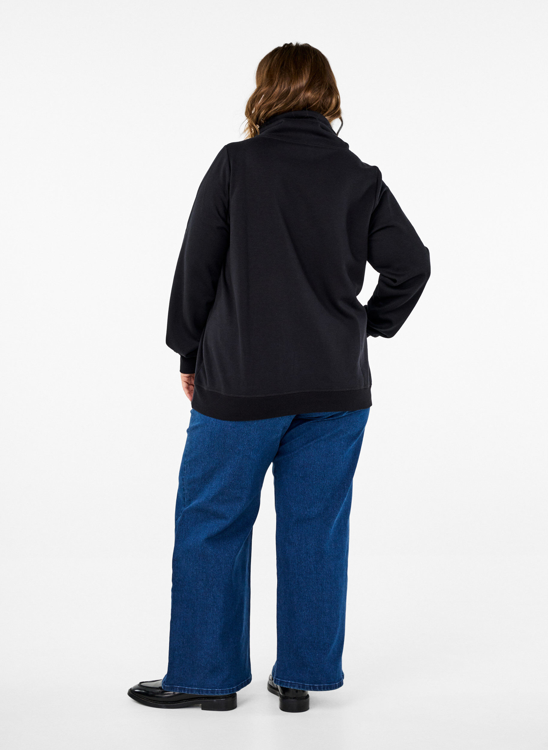 ZizziJeans med vide ben, Bl&aring;, Model image number 1