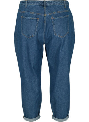 Slouchy fit Saga jeans i bomuld, Blue denim, Packshot image number 1