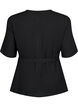 Viskosebluse med wrap, Black, Packshot image number 1
