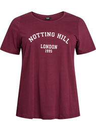 T-shirt med motiv, R&oslash;d