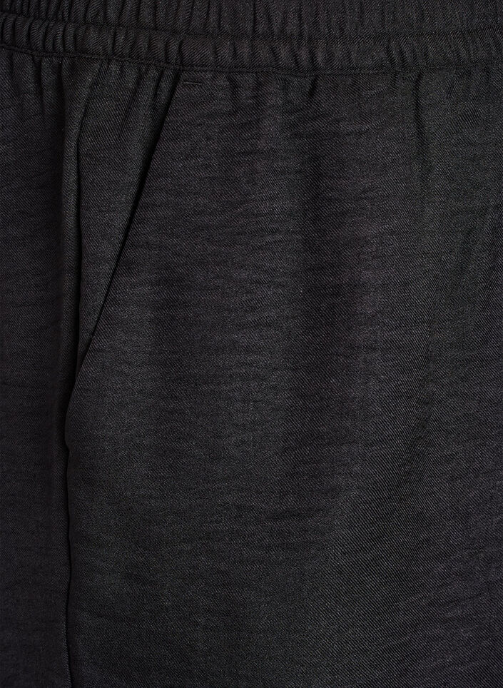 Shorts med lommer og høj talje, Sort, Packshot image number 2