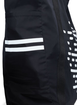 Sportstaske med reflex og lommer, Black, Packshot image number 2