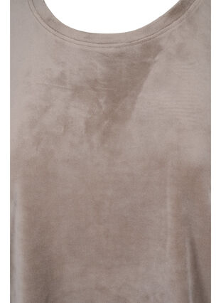 Kortærmet velour t-shirt, Taupe Gray, Packshot image number 2