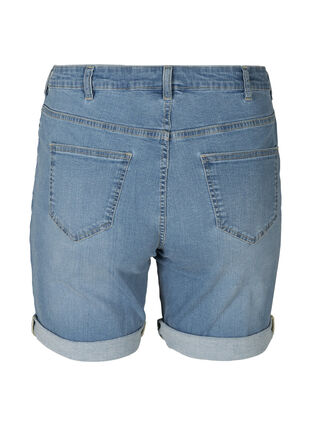 Denim shorts i bomuld, Lt Blue Denim, Packshot image number 1