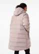 Pufferfrakke med h&aelig;tte og lommer, Beige, Model image number 2