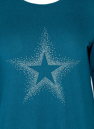Langærmet bluse med nitter, B.Coral w. Stud Star, Packshot image number 2