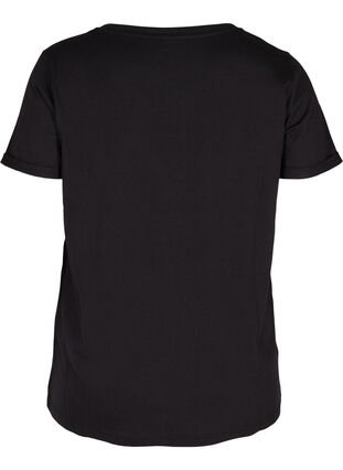 Bomulds trænings t-shirt med tryk, Black Keep, Packshot image number 1