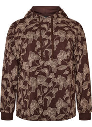 H&aelig;ttetr&oslash;je med all-over print, Brun