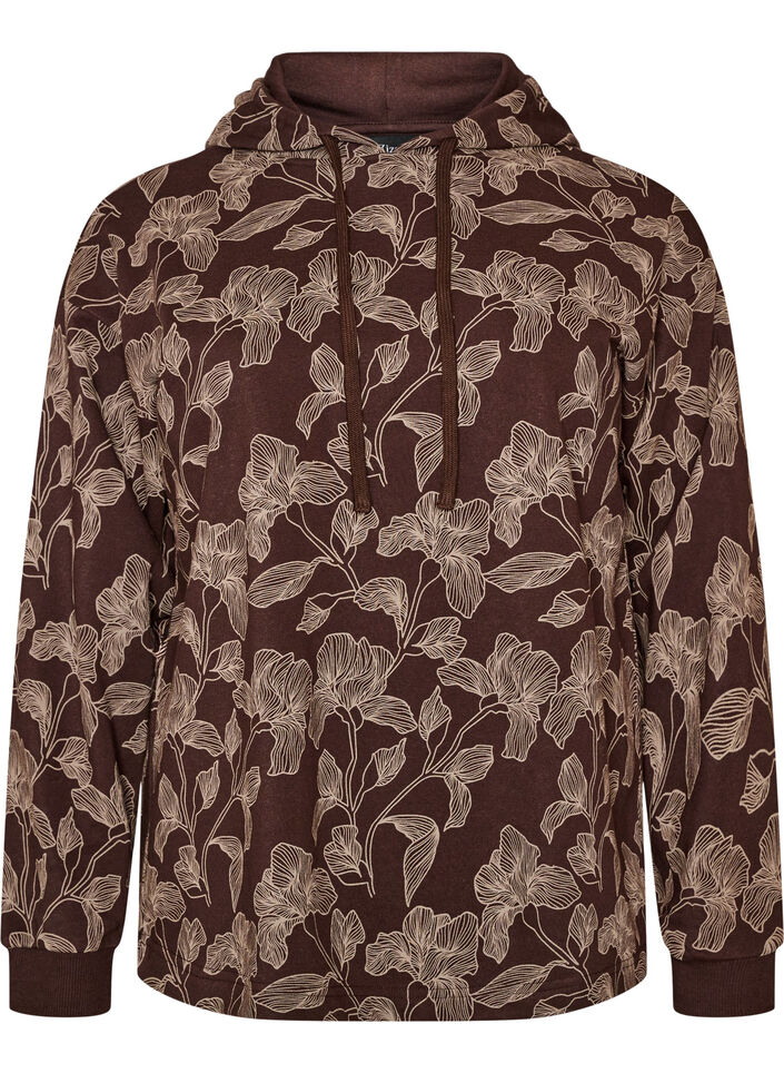 H&aelig;ttetr&oslash;je med all-over print, Brun, Packshot image number 0