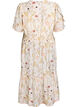 Blomstret midikjole med A-facon, Beige, Packshot image number 1